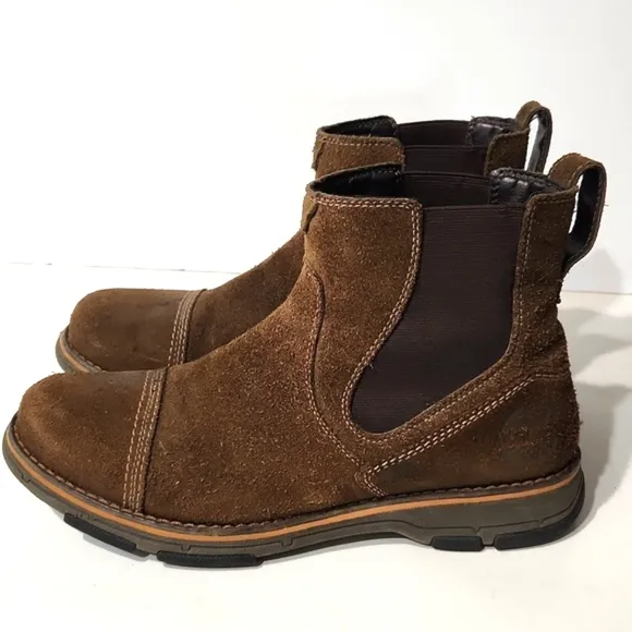 Dunham Chelsea Waterproof Suede Boots Brown Size 12 D EUC!!