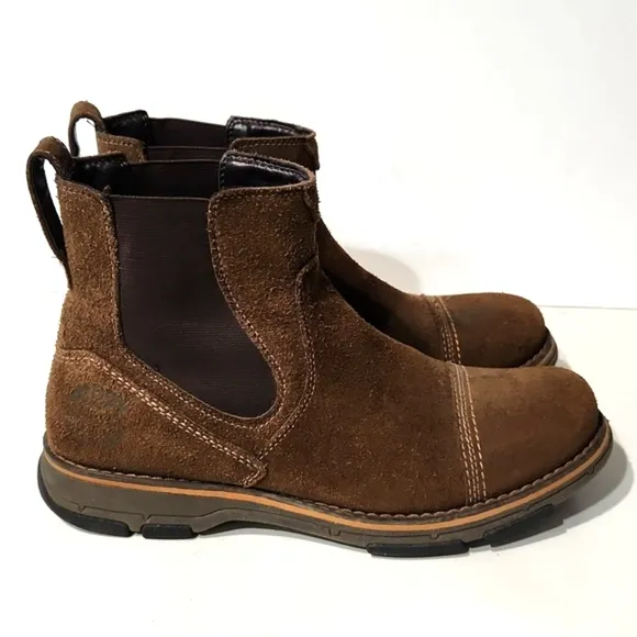 Dunham Chelsea Waterproof Suede Boots Brown Size 12 D EUC!!