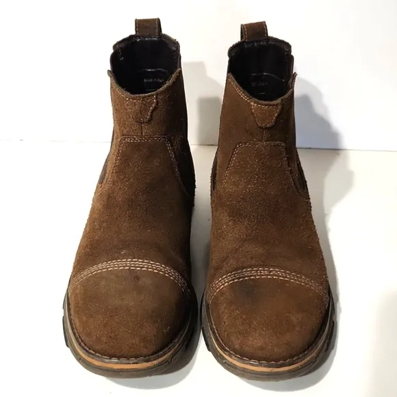 Dunham Chelsea Waterproof Suede Boots Brown Size 12 D EUC!!