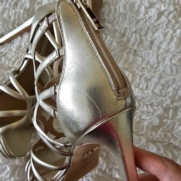 DVF Kalyan Gladiator Gold Sandal Size 8