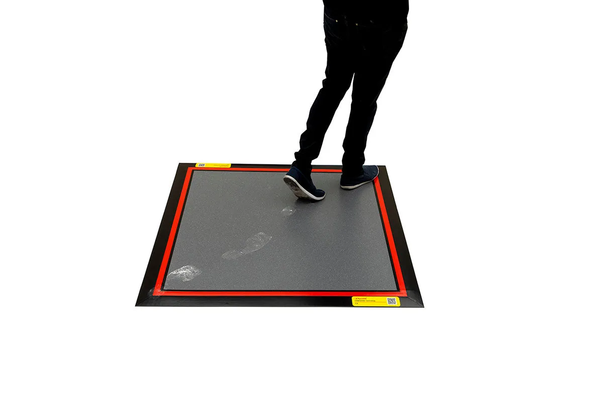 Dycem CZ01FS1212TT , Cleanzone Floor Mat System, 4' X 4', Titanium