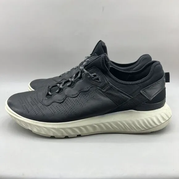 Ecco ATH-1FTM Danish Sneakers Men Size 12 US, 46 EU Black Leather Comfort Shoes