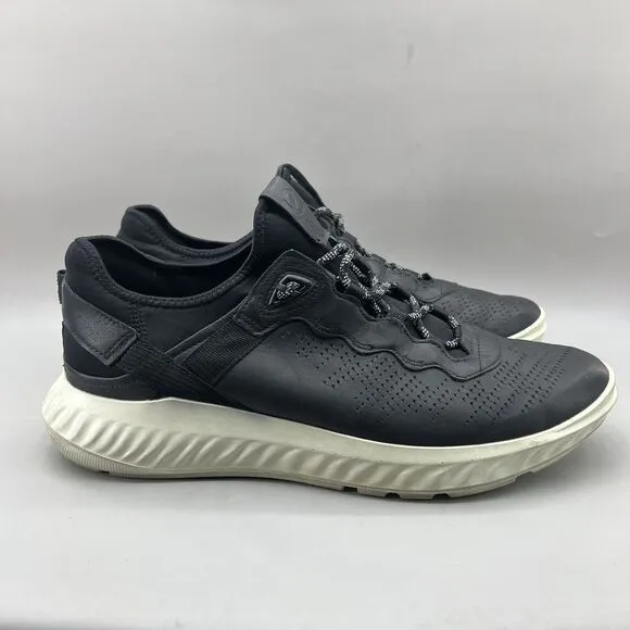 Ecco ATH-1FTM Danish Sneakers Men Size 12 US, 46 EU Black Leather Comfort Shoes
