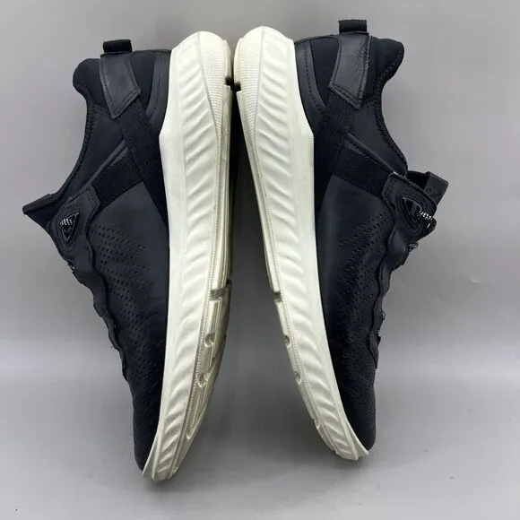 Ecco ATH-1FTM Danish Sneakers Men Size 12 US, 46 EU Black Leather Comfort Shoes