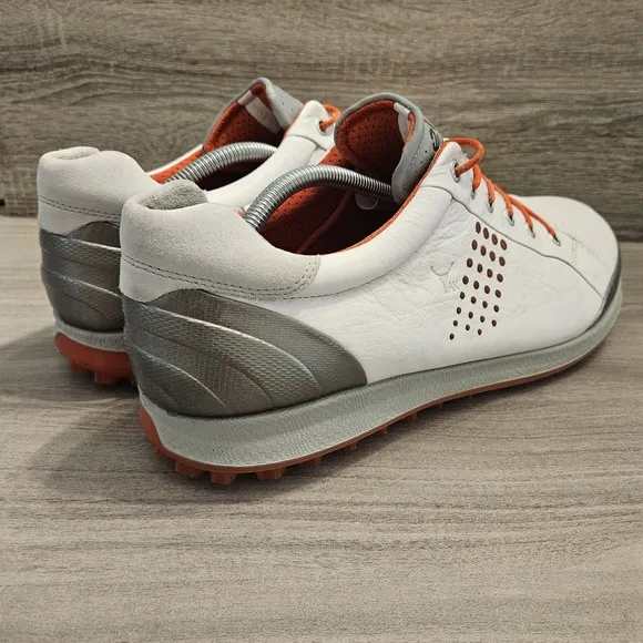 ECCO Biom Hybrid 2 White Yak Leather HydroMax Spikeless Golf Shoes Men's Size 13