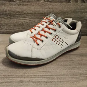 ECCO Biom Hybrid 2 White Yak Leather HydroMax Spikeless Golf Shoes Men's Size 13