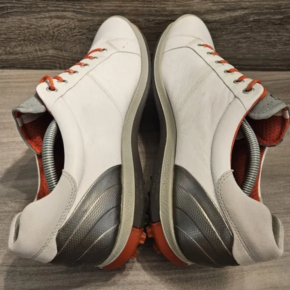 ECCO Biom Hybrid 2 White Yak Leather HydroMax Spikeless Golf Shoes Men's Size 13
