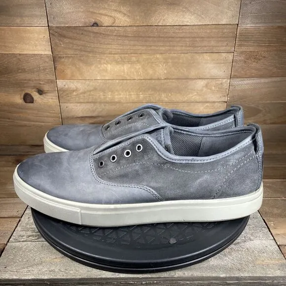 ECCO Kyle CVO Men's Size 10 Shoes Gray Leather Slip On Casual Comfort Sneakers