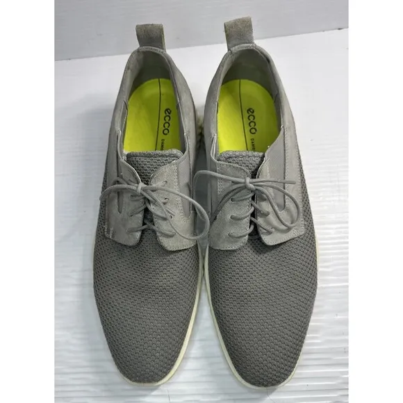 Ecco Men’s St.1 Hybrid Lite Mesh Summer Derby Oxford Shoes Gray US 11-11.5/45