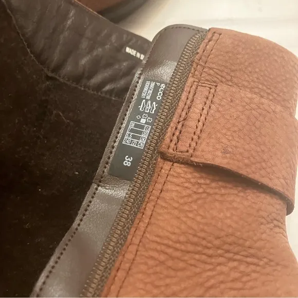 ECCO Skyler Leather HYDROMAX Boots in Brandy 38 8