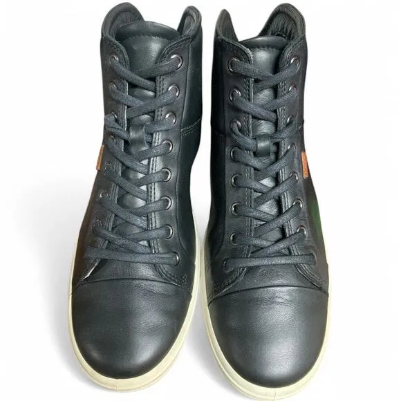 Ecco Women’s Soft 7 Black Leather High Tops Size 9
