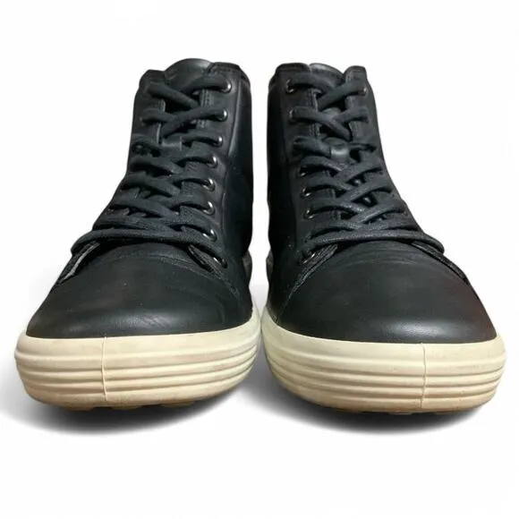 Ecco Women’s Soft 7 Black Leather High Tops Size 9