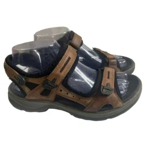Ecco Women's Yucatan Brown Leather Outdoor Sport Sandals Sz EU 38/US 7-7.5