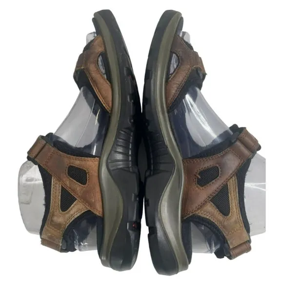 Ecco Women's Yucatan Brown Leather Outdoor Sport Sandals Sz EU 38/US 7-7.5