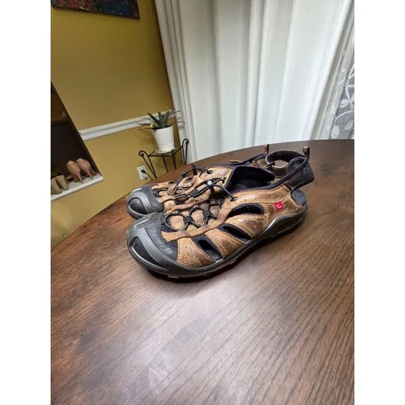 ECCO Yak Fisherman Sandals Men's 45 Tan Terra Sport VG Closed Toe Outdoor Trail