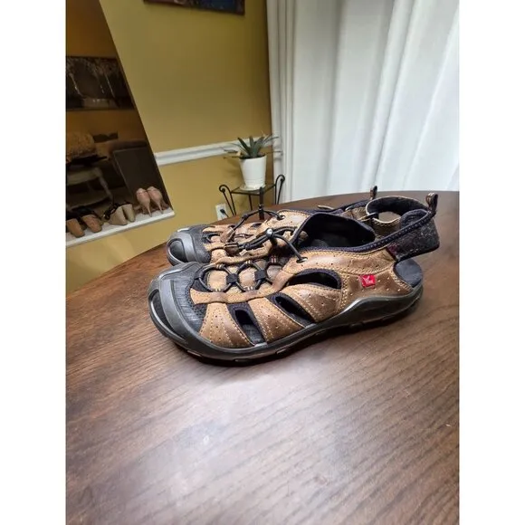 ECCO Yak Fisherman Sandals Men's 45 Tan Terra Sport VG Closed Toe Outdoor Trail