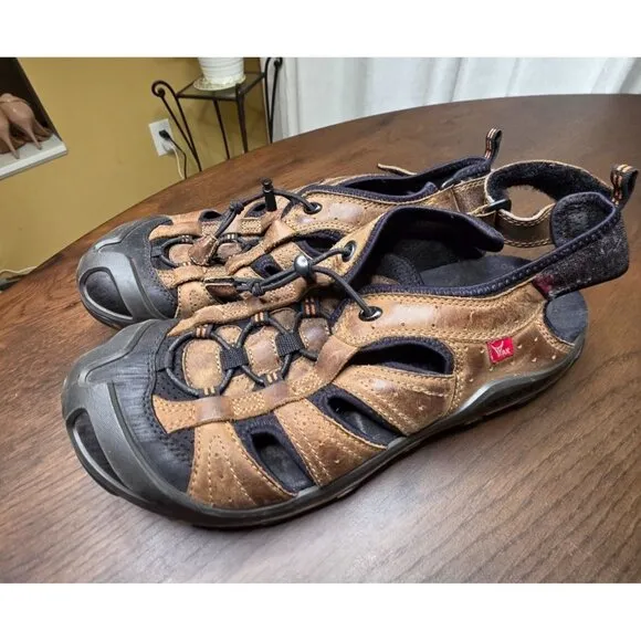 ECCO Yak Fisherman Sandals Men's 45 Tan Terra Sport VG Closed Toe Outdoor Trail