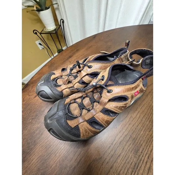 ECCO Yak Fisherman Sandals Men's 45 Tan Terra Sport VG Closed Toe Outdoor Trail