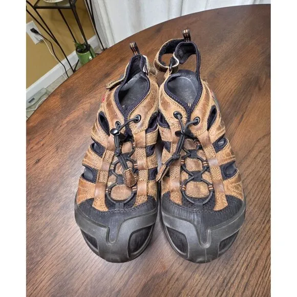 ECCO Yak Fisherman Sandals Men's 45 Tan Terra Sport VG Closed Toe Outdoor Trail