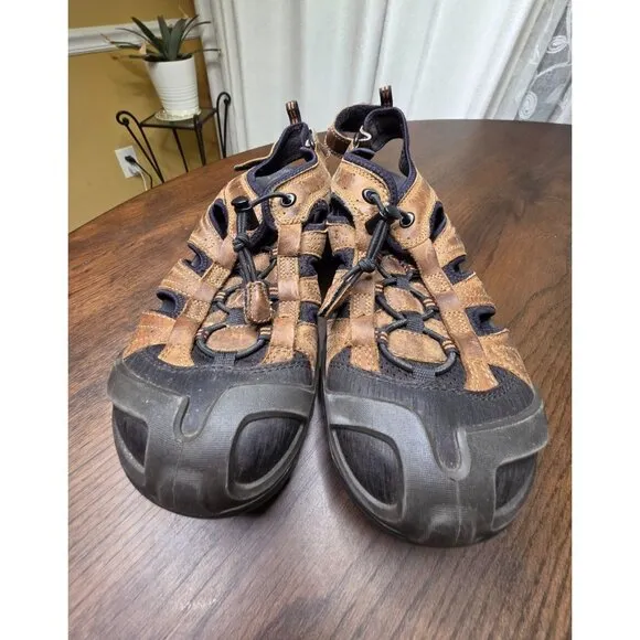 ECCO Yak Fisherman Sandals Men's 45 Tan Terra Sport VG Closed Toe Outdoor Trail