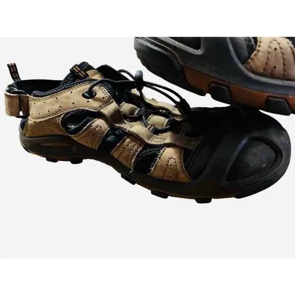 ECCO Yak Fisherman Sandals‎ Mens 47 Brown Terra Sport Closed Toe Outdoor Trail