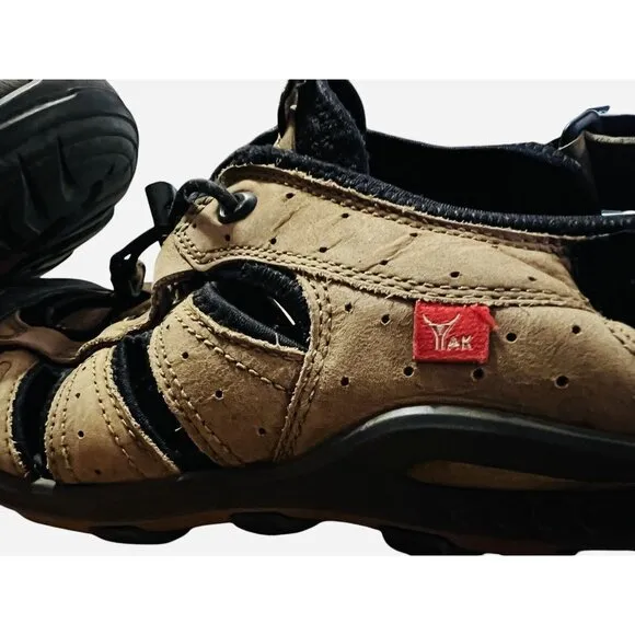ECCO Yak Fisherman Sandals‎ Mens 47 Brown Terra Sport Closed Toe Outdoor Trail