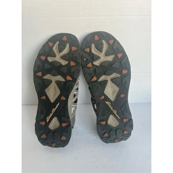 Eddie Bauer Mens Amphib Flat Water Brown Sport Outdoor Hiking Sandals Sz 9.5