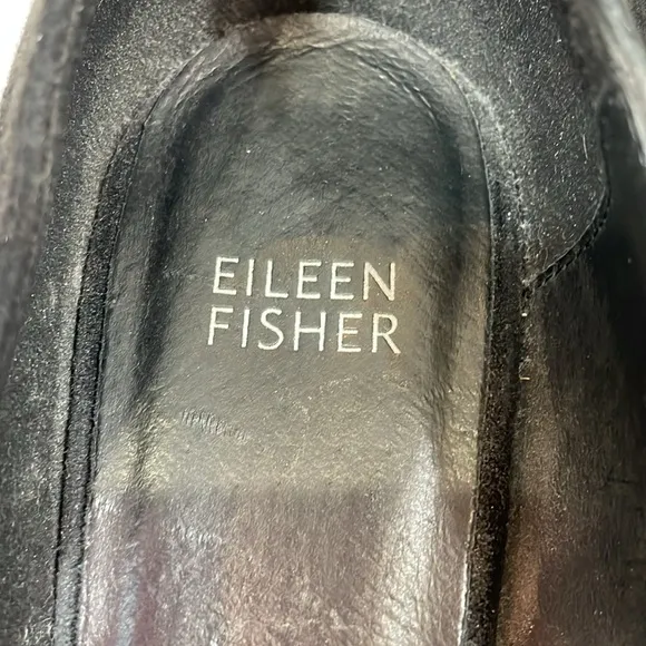 Eileen Fisher Low Heel Shoes Size 9 Dress Office Black Suede Comfort EUC