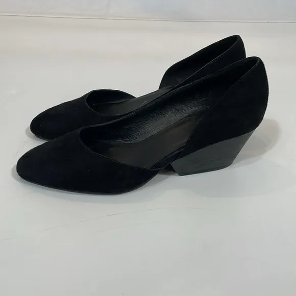 Eileen Fisher Low Heel Shoes Size 9 Dress Office Black Suede Comfort EUC