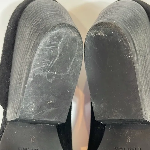 Eileen Fisher Low Heel Shoes Size 9 Dress Office Black Suede Comfort EUC