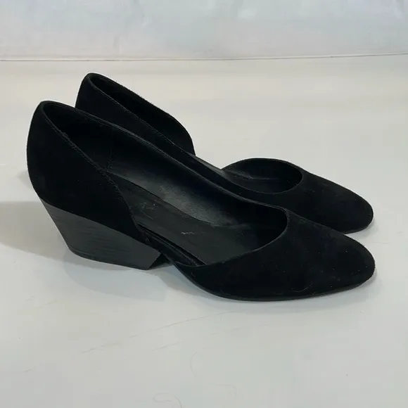 Eileen Fisher Low Heel Shoes Size 9 Dress Office Black Suede Comfort EUC