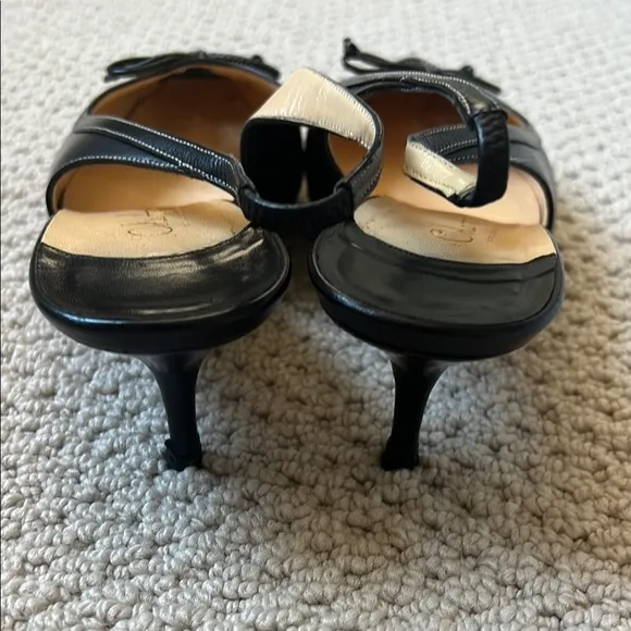 Elegant Black Cole Haan Slingback Shoes