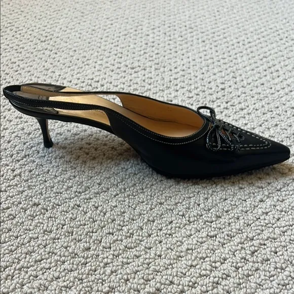 Elegant Black Cole Haan Slingback Shoes