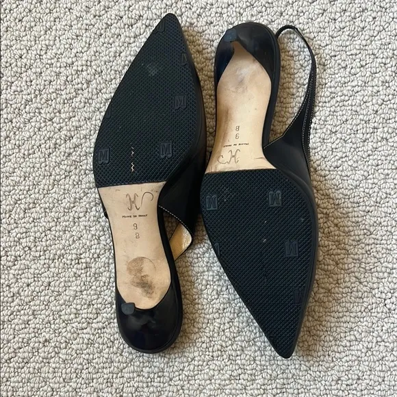 Elegant Black Cole Haan Slingback Shoes