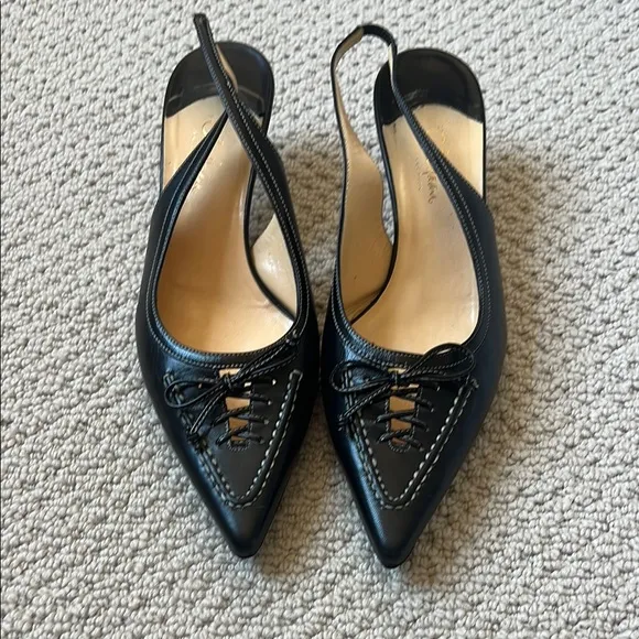 Elegant Black Cole Haan Slingback Shoes
