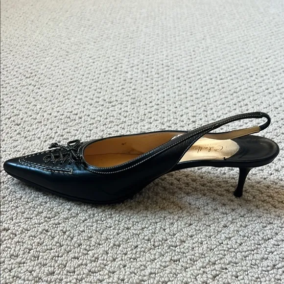 Elegant Black Cole Haan Slingback Shoes