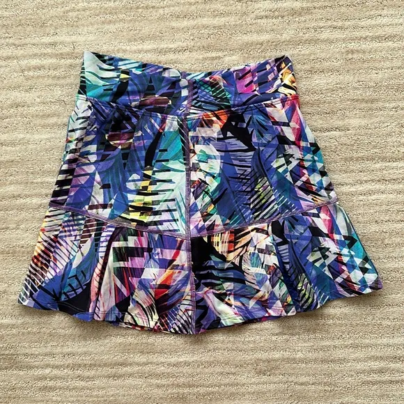 EUC Dona Jo JoJo Eco Skirt | Skort Tennis Golf Abstract Print Size Small | 1