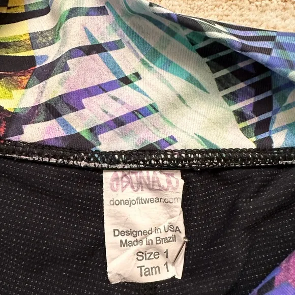 EUC Dona Jo JoJo Eco Skirt | Skort Tennis Golf Abstract Print Size Small | 1