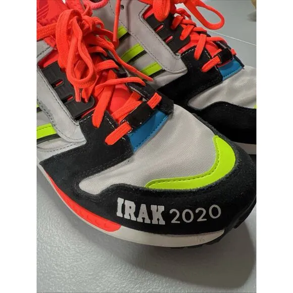 EUC Sz 10.5 Adidas IRAK x ZX 8000 GTX A-ZX Series Orange Suede Leather (FX0371)