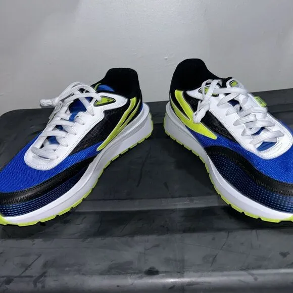 FILA RENNO PREMIUM LOW TRAINERS SPORTS SNEAKERS MEN SHOES BLACK/BLUE SIZE 12 NEW