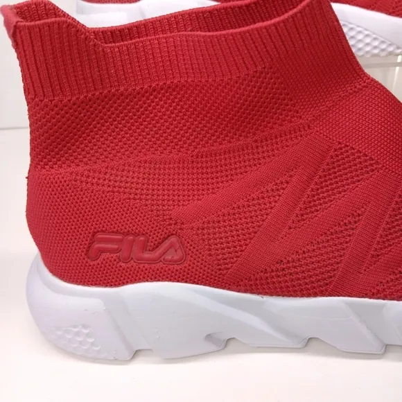 FILA SOCK HI-CUT Red Sneakers Men's Shoes Size 10