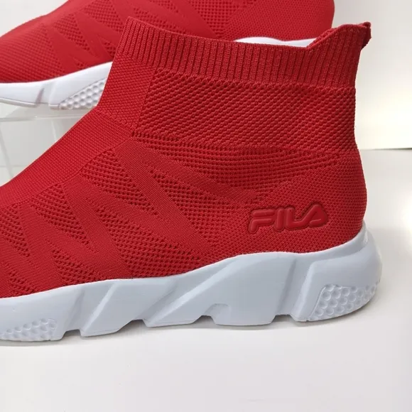 FILA SOCK HI-CUT Red Sneakers Men's Shoes Size 10