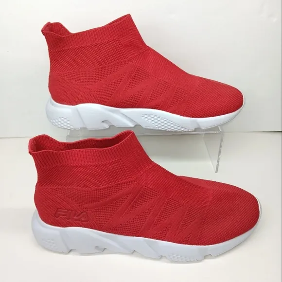 FILA SOCK HI-CUT Red Sneakers Men's Shoes Size 10