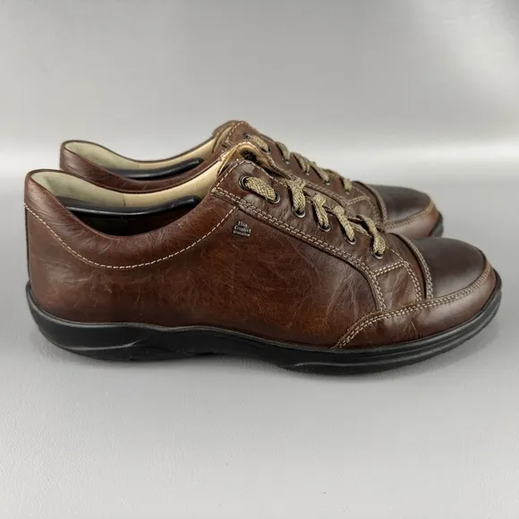Finn Comfort Alamo Shoes Mens Size 8 Two Tone Leather Gorpcore Comfort Sneakers