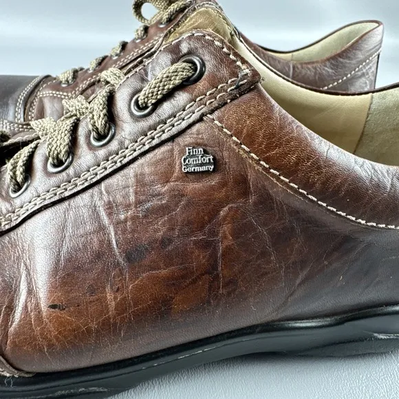 Finn Comfort Alamo Shoes Mens Size 8 Two Tone Leather Gorpcore Comfort Sneakers