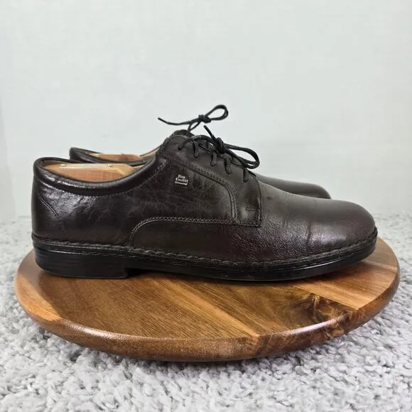 Finn Comfort Milano Brown Leather Lace Up Casual Walking Oxford Shoes Mens 8