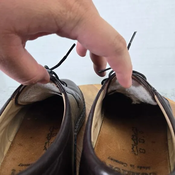 Finn Comfort Milano Brown Leather Lace Up Casual Walking Oxford Shoes Mens 8