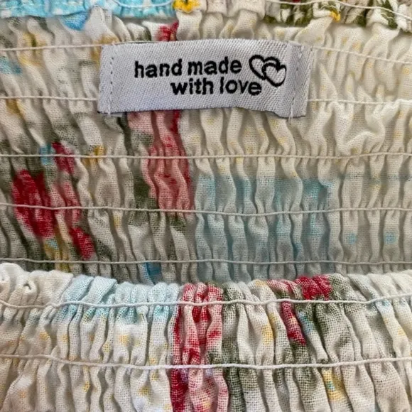 Floral Puff Sleeve Patchwork Nap Style Dress XS to S NWOT