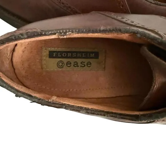 FLORSHEIM Ease Mens‎ Brown Leather Oxford Dress Shoes, 10.5M
