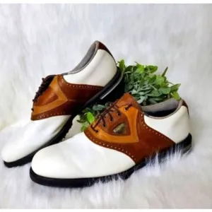 Footjoy Gel Fusion Golf Shoes Size 12 Opti-Flex IntelliTemp White Outdoor Mens